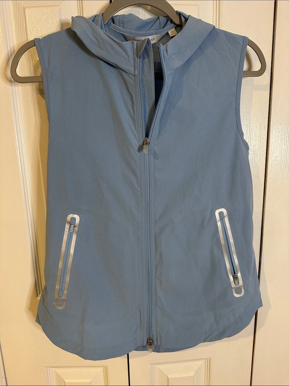 Peter Millar Girls' Sky Blue Hooded Zip Vest